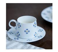 Tasse Tasses Tasse en céramique Simple et Soucoupe Ensemble thé de l'après-midi Tasse à café Tasse à Motif Peint à la Main Tasse de Lait de Petit-déjeuner Familial Tasse à café (Couleur : Laiton)