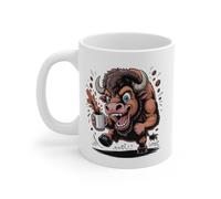 Tasse Taureau Drôle - Mug Café Animal Fort et Énergique pour Homme, Femme, Collègue ou Ami