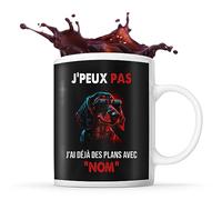 Tasse Teckel Cool Lunette de soleil Prénom Nom Personnalisable | Mug Café Thé Idée Cadeau Personnalisé Homme Femme Original pour propriétaire de chien