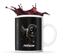 Tasse Terre-Neuve Super Héro Prénom Nom Personnalisable | Mug Café Thé Idée Cadeau Personnalisé Homme Femme Original pour propriétaire de chien