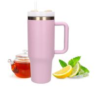 Tasse thermique 1200 ml avec paille et anse tasse à café chaud froid avec cou...