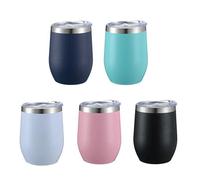 Tasse Thermique 12oz En Coquille d’Œuf - Acier Inoxydable 304, Double Paroi Isolée, Parfaite Pour Café, Thé, Voyage et Bureau