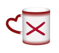 Tasse thermique à changement de couleur avec drapeau de l'État de l'Alabama, noir à blanc pour café, thé, maison, bureau