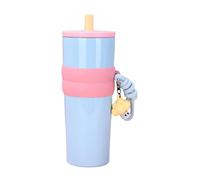 Tasse thermique isolée pour café | tasse à café chaude en acier inoxydable 800 ml, anti-goutte isolant avec couvercle et paille, pour salle de sport, rendez-vous et fêtes