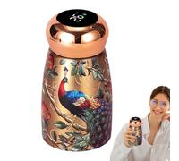 Tasse Thermique, Mini Tasse Portative Intelligente À Température Constante, Bouteille Isolée En Acier Inoxydable Avec Doublure En Céramique Pour Les Voyages Et Le Bureau, Design Compact, 6,5 X 13 Cm