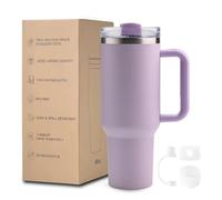 Tasse thermique Premium 1 200 ml | Gobelet thermique avec accessoires anti-goutte | Bouteille d'eau en acier inoxydable sans BPA | Bouteille d'eau de grande capacité pour bureau, voyage et aventures