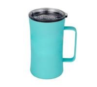 Tasse thermique - tasse à café avec motif | tasse thermique avec poignée 600 ml | bouteille isotherme anti-goutte avec couvercle | gobelet isolant avec poignée et couvercle | Tumbler portable pour