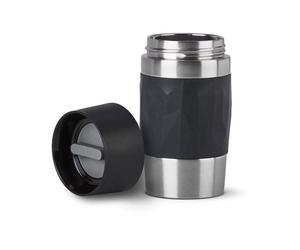 Tasse thermique - TEFAL - COMPACT MUG - 300 ml - Noir/Inox - 100% étanche