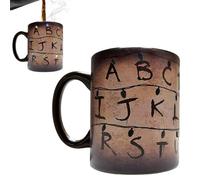 Tasse thermochromique 325 ml motif lumières de Noël, réutilisable pour café & thé au lait, Film protecteur inclus, retirez-le pour éliminer les bulles