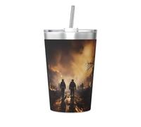 Tasse thermos en paille conique pour lutte contre les incendies, idéale pour une utilisation en salle de sport ou à emporter avec vous