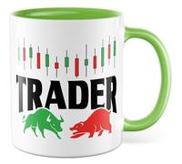 Tasse Trader Cadeau Trader, Tasse à Café Stocks Bourse DAX Marché financier Argent Finance, Idée Cadeau Bureau Job Sarcasme Jeu de Mots Drôle Tasse à café