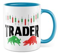 Tasse Trader Cadeau Trader, Tasse à Café Stocks Bourse DAX Marché financier Argent Finance, Idée Cadeau Bureau Job Sarcasme Jeu de Mots Drôle Tasse à café