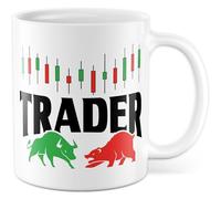 Tasse Trader Cadeau Trader, Tasse à Café Stocks Bourse DAX Marché financier Argent Finance, Idée Cadeau Bureau Job Sarcasme Jeu de Mots Drôle Tasse à café