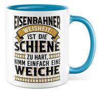 Tasse Train Cadeau Chemin de Fer Sagesse : Est-ce que le rail est trop dur..., Tasse à café Train Schaffner Lok Bahn Hobby, idée cadeau sarcasme ironie blague drôle tasse à café