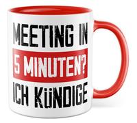Tasse Travail Cadeau Réunion en 5 Minutes ? J'annonce., Tasse à café Bureau Emploi Résiliation Bureau Travail Coffee Idée Cadeau Sarcasme Ironie Meme Slogan Drôle Tasse à café
