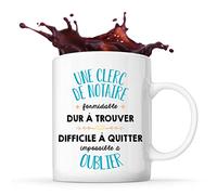 Tasse Une Clerc de Notaire blanc | Mug cadeau amie collègue de travail, départ retraite