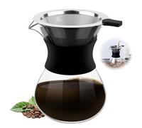 Tasse Verseuse Cafetière, 400ml Verser Over Cafetière, Cafetière Manuelle avec Filtre, Versez Sur une Cafetière, Filtre à Café Tasse Verseuse Cafetière, Cafetière Goutte à Goutte Pour Maison Bureau