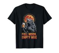 Tasse vide pleine lune loup-garou drôle pour boire de la bière T-Shirt
