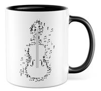 Tasse violon cadeau design de violon, idée cadeau violoniste violoniste tasse à café orchestre professeur de violon cours de violon tasse à café instrument amateur de violon