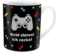 Tasse XL avec motif « Ne pas déranger ! Je joue » dans une banderole