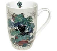 Tasse en porcelaine Chat plantes 490 ml