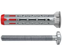 fischer - Cheville Bi-Matière DuoHM 4 x 55 pour Corps Creux, avec Vis à Tête Cylindrique, Empreinte PZ, Boite de 25
