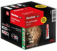 Tasseaux Fischer DuoPower 570410 8 x 40 mm (120 pièces)