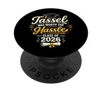 Tassel Was Worth The Hassle Class of 2026 Design Graduation PopSockets PopGrip Adhésif