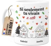 Tassenliebling Cupdarling® Tasse meilleures amies personnalisée - Blanc - Tasse meilleure amie - Si seulement tu vivais à côté - Cadeaux de Noël pour meilleure amie, BFF ou collègue - Cadeau d’amitié