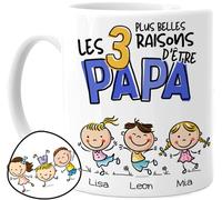 Tassenliebling Tasse personnalisée pour papa Les plus belles raisons d'être papa Cadeau de fête des pères Bleu
