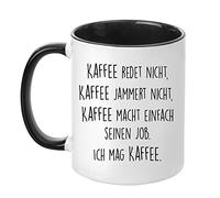 TassenTicker Tasse avec inscription en allemand - Café jammert Nicht - Imprimé des deux côtés - Tasse à café - Amusante - Travail - Bureau - Chef - Cadeau