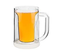 Tasses à bière pour congélateur, tasses de congélateur - Tasse à café à double paroi | Tasse à bière glacée avec couche intermédiaire, réfrigérateur à café, verres à pinte congélables