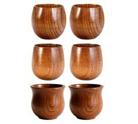 Tasses à boire en bois - Tasse en bois faite à la main 2 pièces | Tasse à lait de vin avec lait, café, thé, naturel | Cuisine rustique, salle à manger, café, comptoir, verres de fête