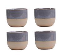 Tasses à café, 4 pièces tasse à café en céramique changée au four 150 ml récipient bougie en grès petites tasses en céramique bleu, idée originale pour expresso, thé, thé glacé, whisky, tasse caf