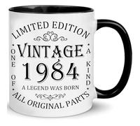 Tasses À Café 40Th Vintage 1984 40Th Idea for 40 Year Old 40Th Funny for Bday Tasse Personnalisable Idéal Tasse À Thé Drôle Tasse Café pour Anniversaire Collègue Travail 330ML