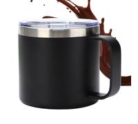 Tasses à café à double paroi, tasses en acier inoxydable avec poignées