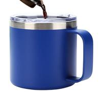 Tasses à café à double paroi, tasses en acier inoxydable avec poignées