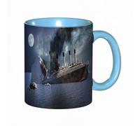 Tasses à café amusantes,le paquebot Titanic après avoir heurté un iceberg en 1912 au large de Terre-Neuve dans l'océa,Tasse à thé humoristique pour femme - Tasse à café unique - Cadeau d'anniversaire