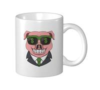 Tasses À Café Animal Avec Des Symboles De Dollar Sur Ses Lunettes Mug Céramique Drôle Personnalisé Tasses À Thé, Pour Collègue De Travail, Fête Des Mères, Femme, 330ml