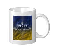 Tasses À Café Arrêtez La Guerre En Ukraine Mug Céramique Personnalisé Personnalisable Tasse À Café Rétro, Pour Homme, Collègue De Travail, Femme, 330ml