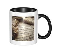 Tasses à café avec anse, 325 ml, en porcelaine, pour boissons chaudes/froides, tasses à thé en céramique, pour hommes et femmes, tasse à café amusante, cadeau de pendaison de crémaillère ou de maria