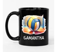 Tasses À Café Ballon De Volley-Ball Noir Personnalisé Pour 330ML