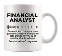 Tasses À Café Blague D'Analyste Financier: Définition, Signification, Investir, Comptable, Conseiller, Sarcasme, Remise De Diplômes Mugs Rétro Tasse À Thé Art Tasse Café pour Travail 330ML