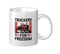 Tasses À Café Camionneurs Pour La Liberté Mug Céramique Drôle Personnalisé Tasses À Thé, Pour Anniversaire, Fête Des Mères, Stagiaire, 330ml