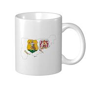Tasses À Café Carte Des Drapeaux Du Comté De Komárom Esztergom Mug Céramique Personnalisé Personnalisable Tasses De Petit Déjeuner, Pour Anniversaire, Stagiaire, Fête Des Mères, 330ml