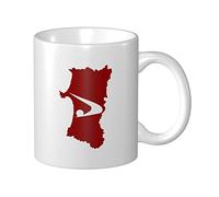 Tasses À Café Carte Du Drapeau De La Préfecture D'Akita Mug Céramique Drôle Imprimé Tasses À Céramique, Pour Stagiaire, Domicile, Anniversaire, 330ml