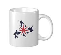 Tasses À Café Carte Du Drapeau De La Préfecture D'Hokkaido Mug Céramique Personnalisable Drôle Tasse À Café Rétro, Pour Homme, Domicile, Anniversaire, 330ml
