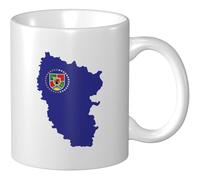 Tasses À Café Carte Du Drapeau De La Province De Louhansk Mug Céramique Avec Poignée Personnalisable Tasse À Café Rétro, Pour Fête Des Mères, Anniversaire, Homme, 330ml