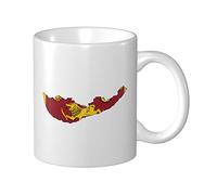 Tasses À Café Carte Du Drapeau De La Province Du Sud Mug Céramique Avec Poignée Imprimé Tasses De Petit Déjeuner, Pour Domicile, Collègue De Travail, Stagiaire, 330ml