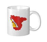 Tasses À Café Carte Du Drapeau De L'Oblast De Voronej Mug Céramique Drôle Imprimé Tasse À Café Rétro, Pour Anniversaire, Collègue De Travail, Domicile, 330ml